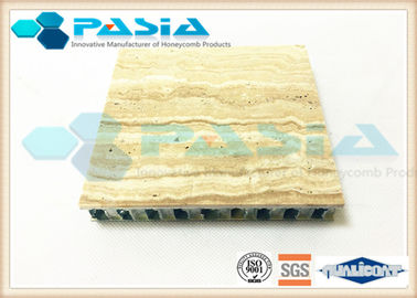 China Los paneles de la piedra del panal del travertino para la vieja superficie de la renovación del edificio pulida proveedor